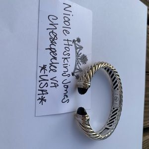 David yurman black onyx bracelet with hinge
